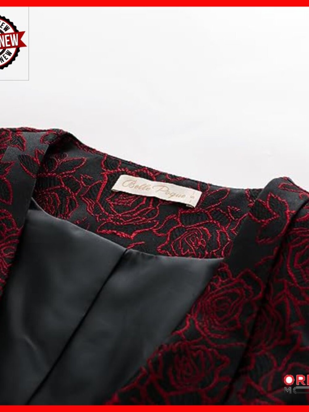 Slim Fit Double Breasted Vest with Lapel Collar and Pockets - Picture 2 of 6